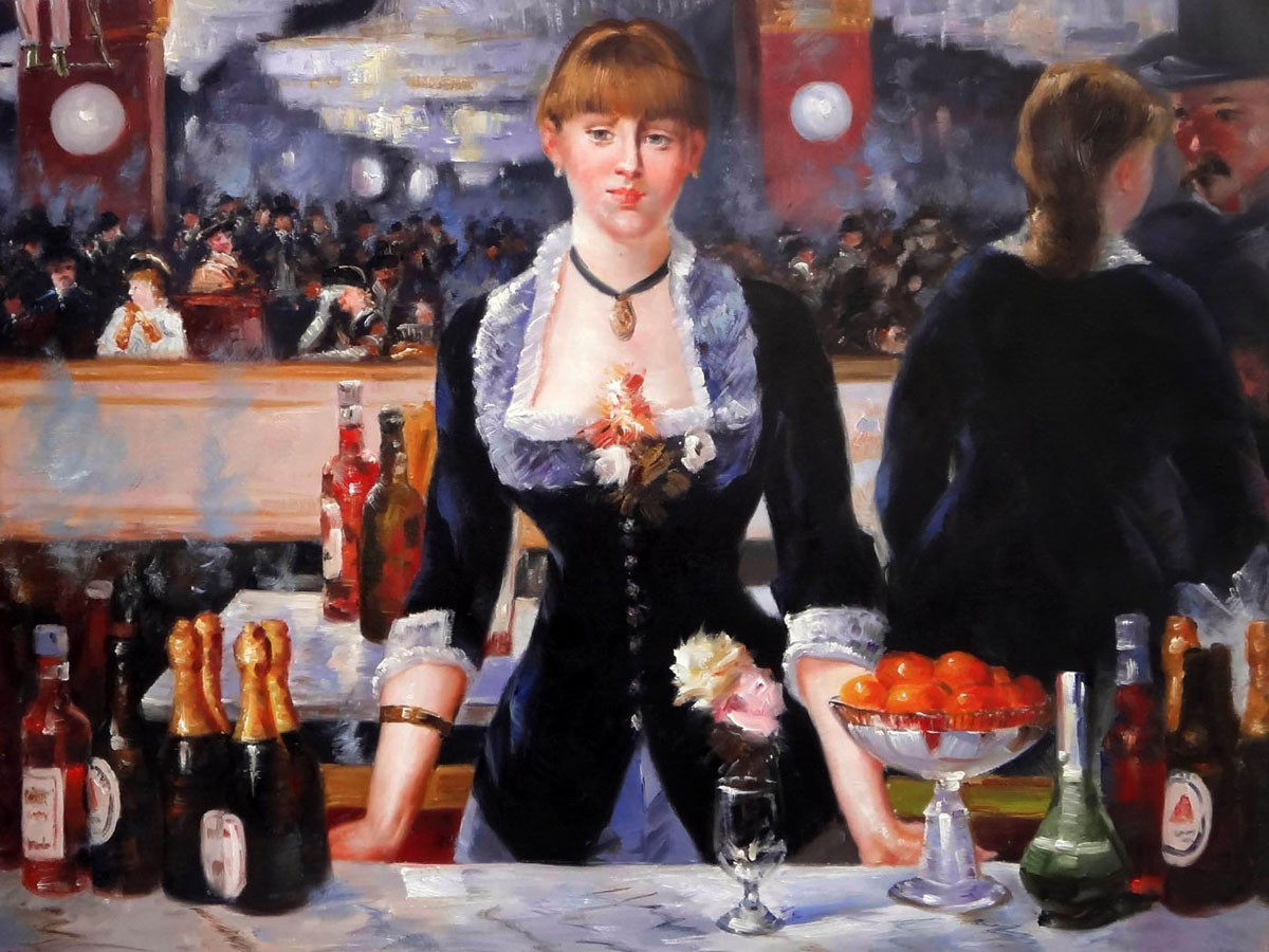 A Bar at the Folies-Bergere - Edouard Manet Painting